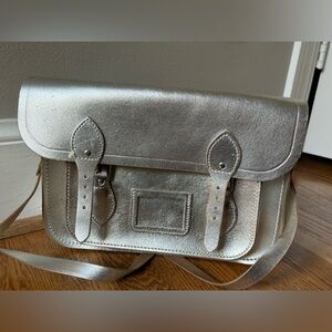 Cambridge Satchel Company silver metallic satchel.